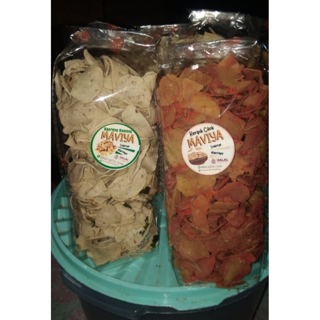 

Keripik Basreng dan Keripik Cilok MAVIYA 250 Gram