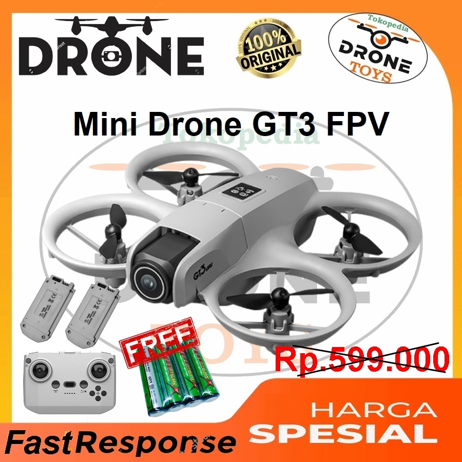 Drone Toys Mini GT3 FPV / D15 Camera Optical Flow - Drone Aerial 360 Flip Drone FPV