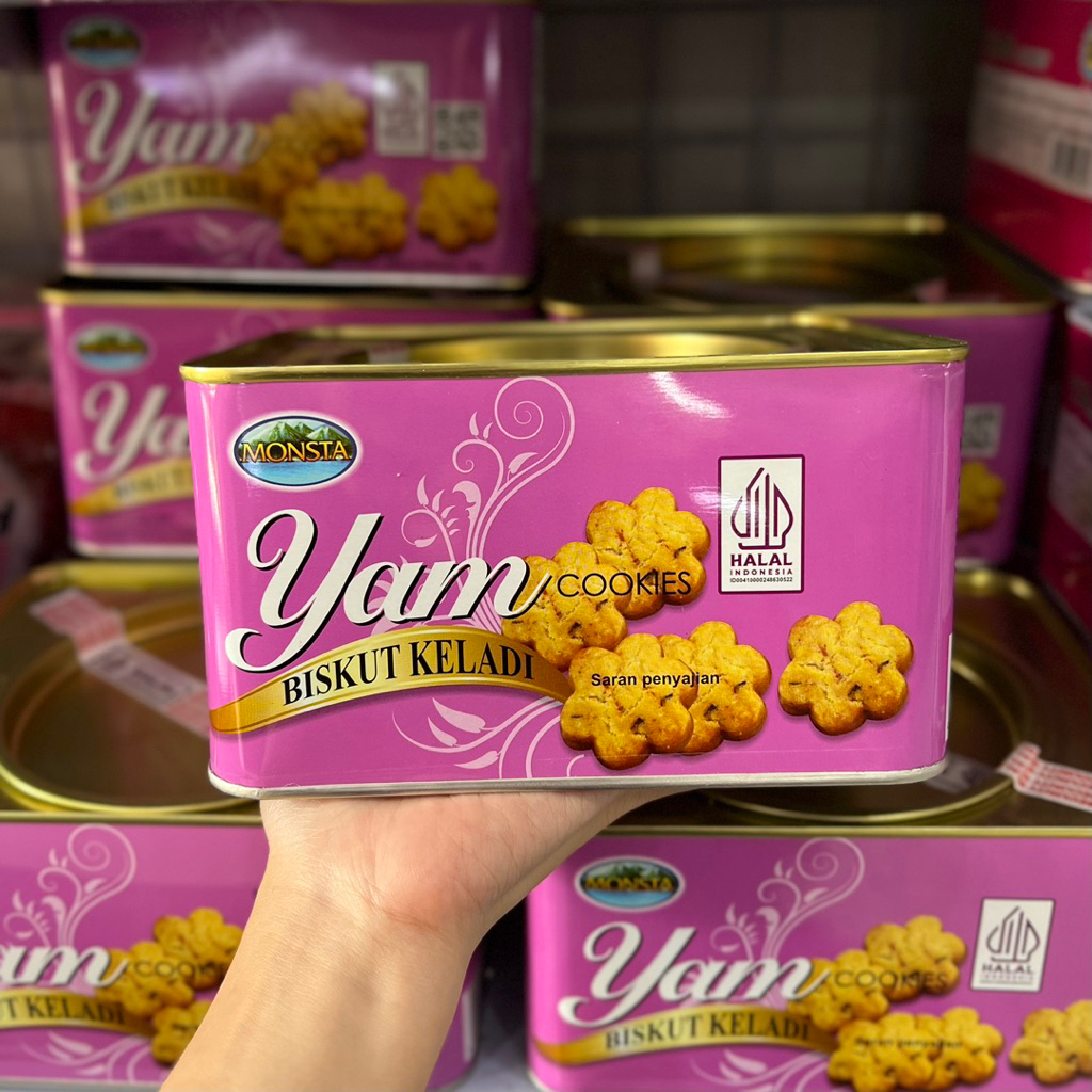 

Biscuit Keladi Yam Cookies biscuit Monsta Kaleng 700 gram kue talas kering