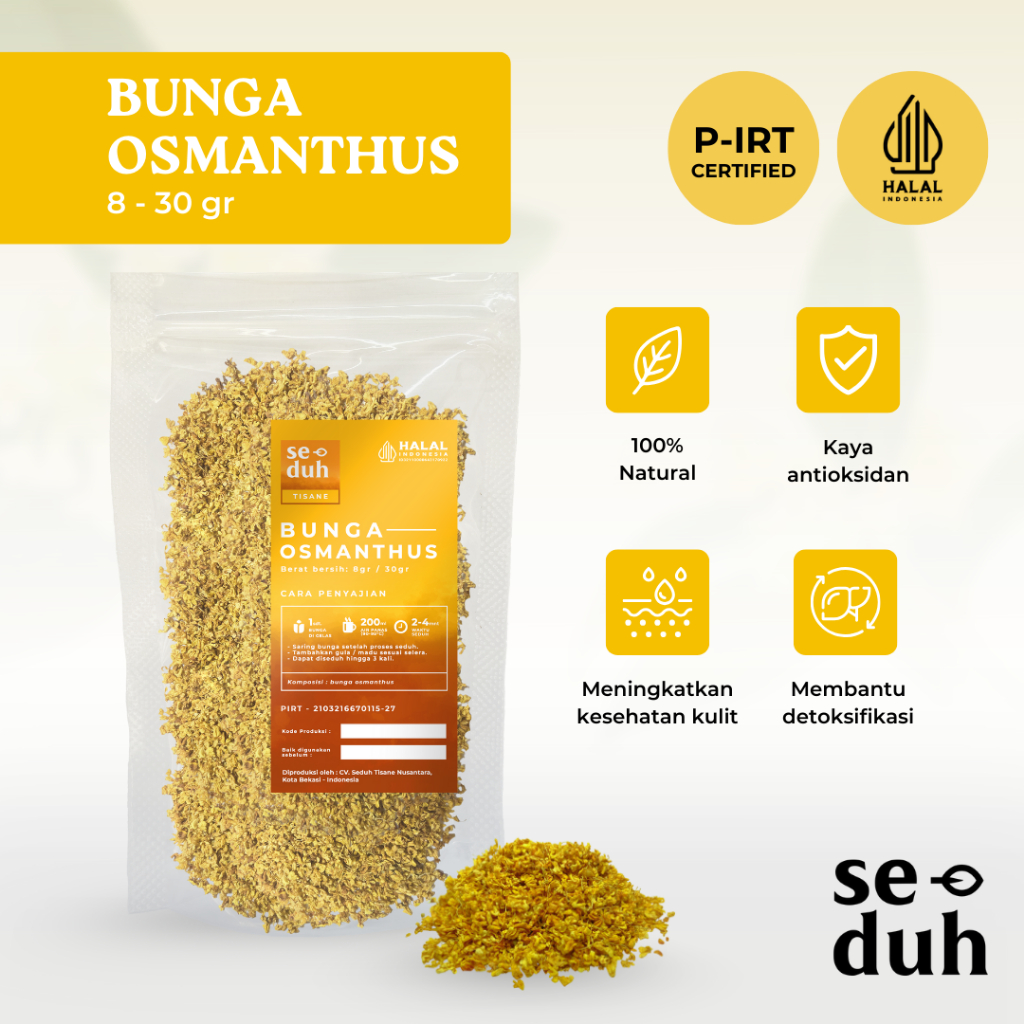 

SEDUH TEA & TISANE | Teh Bunga Osmanthus / Osmanthus Flower Tea Grade A / Flower Tea 8gr - 30gr