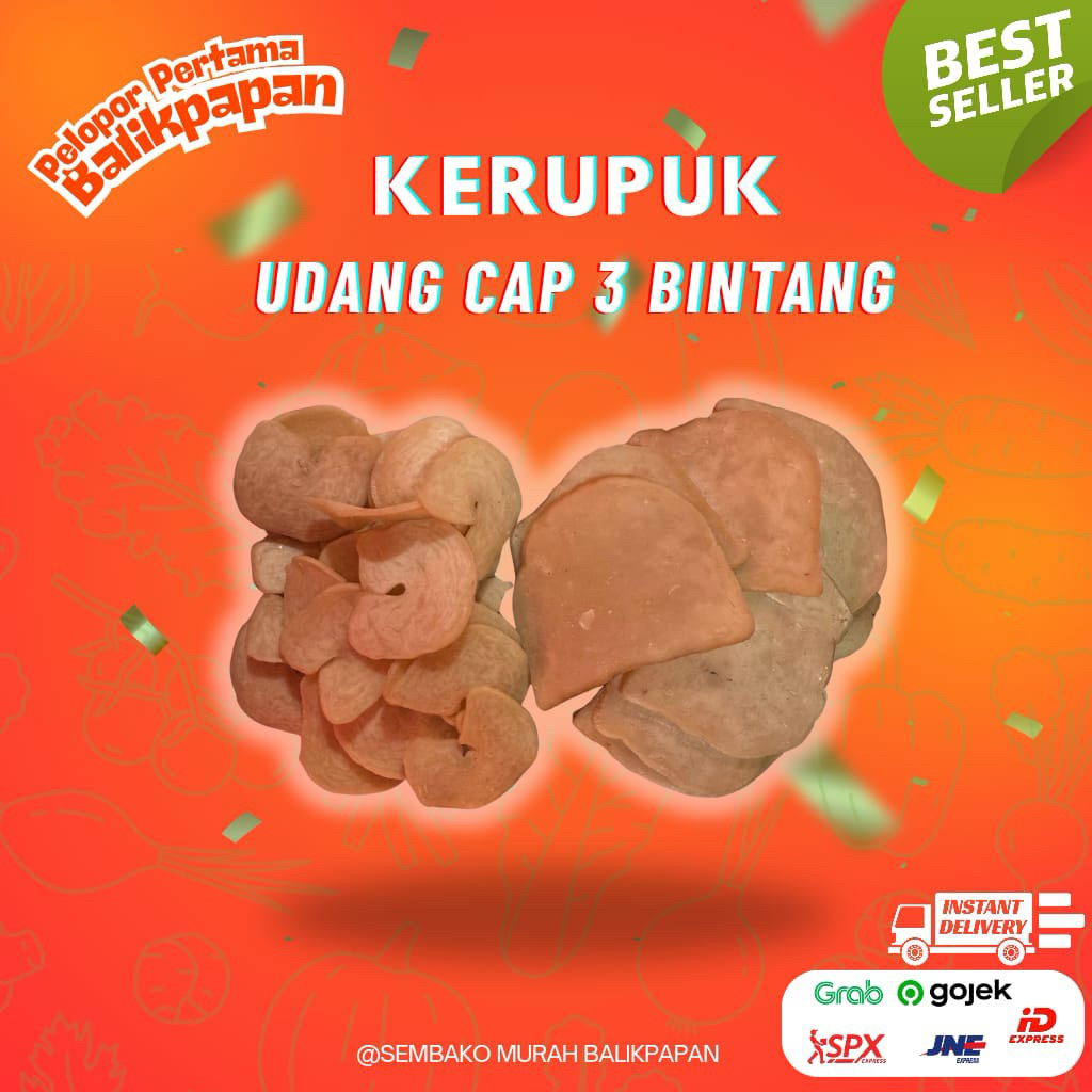 

kerupuk udang gondang CAP 3 BINTANG 1kg