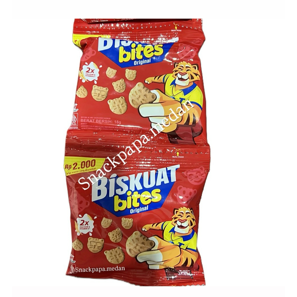 

BARU BISKUAT BITES ORIGINAL [1 RENCENG ISI 10 @18G] | BISKUAT BISKUIT KARAKTER HARIMAU | BISKUAT MONDELEZ