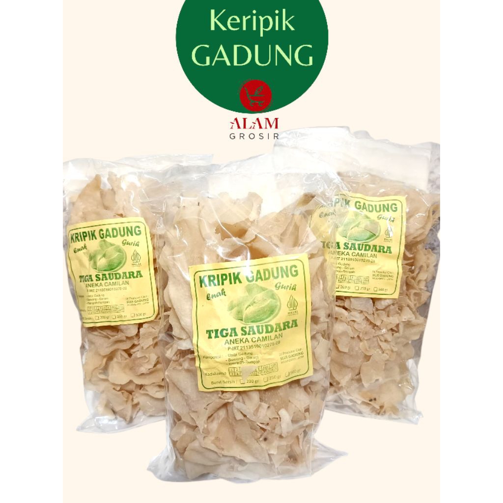 

Keripik GADUNG Mentah Enak Gurih Cap Tiga Saudara 500gr