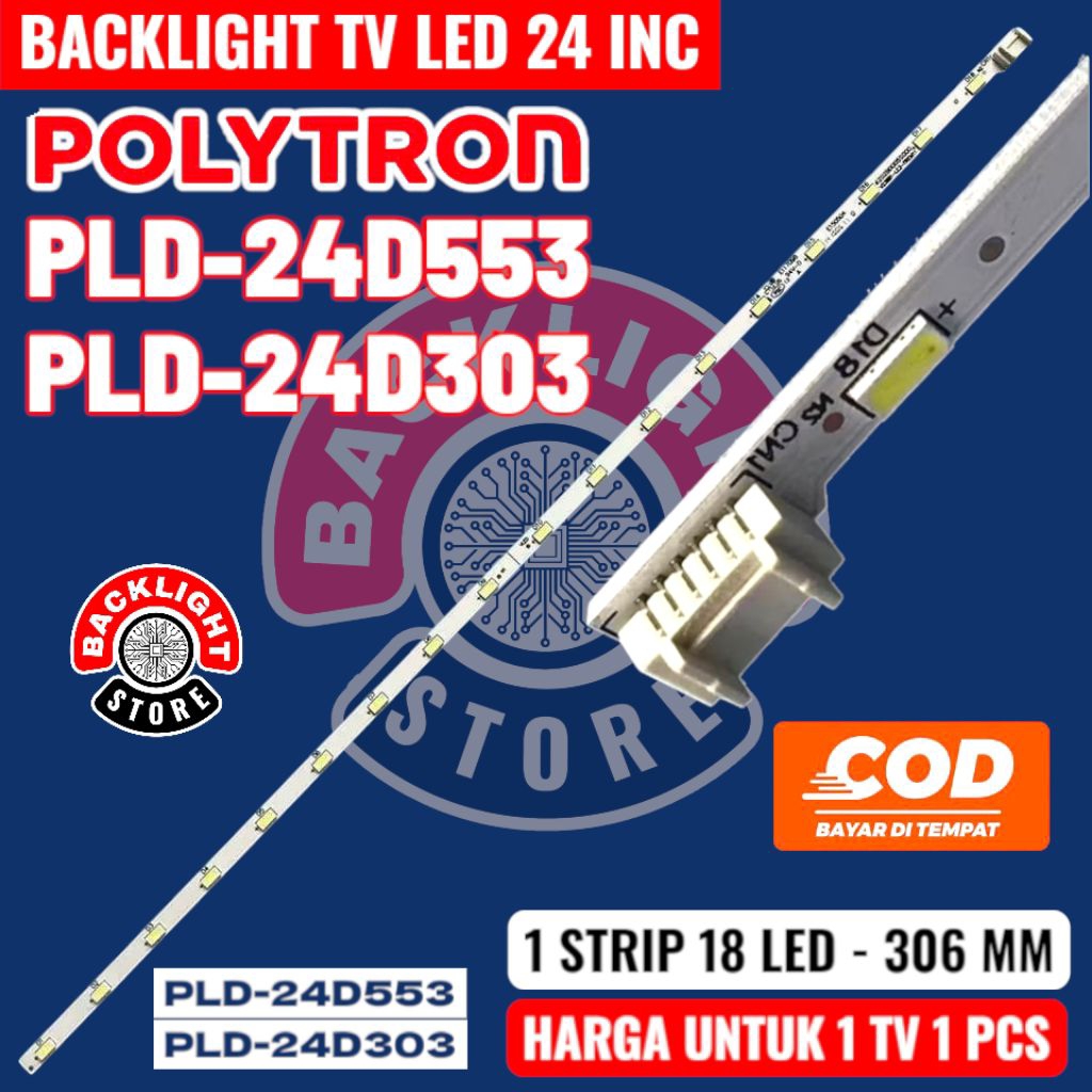 Backlight Tv Led POLYTRON 24 inc PLD24D553 PLD24D303 LAMPU BACKLIGHT TV POLYTRON PLD-24D553 PLD-24D3