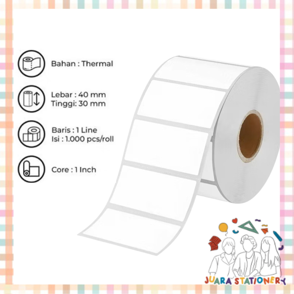 

(926) Thermal Barcode 40x30 mm / Sticker Barcode Sticker Kertas Sticker Label