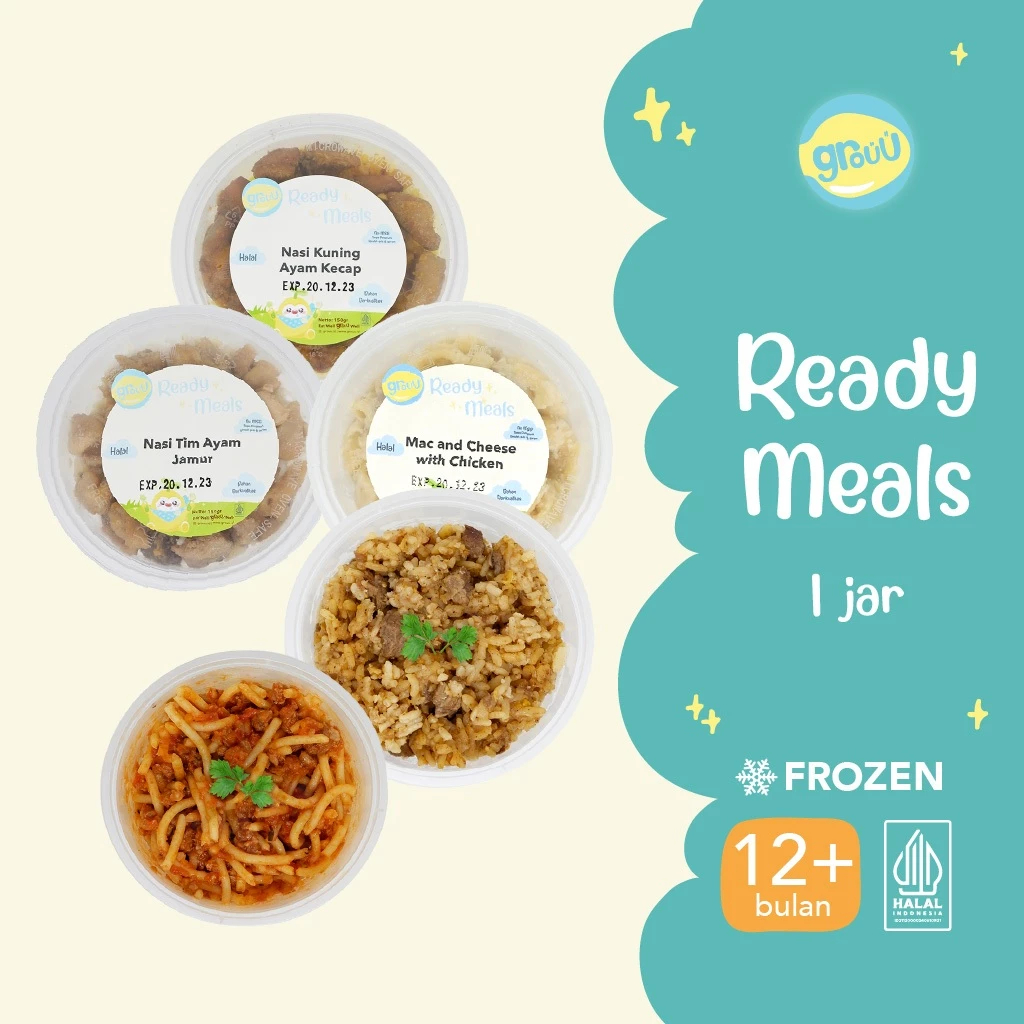 

Grouu - Ready Meals / Siap Saji - Makanan Bayi, Mpasi, Alami, Tanpa Pengawet