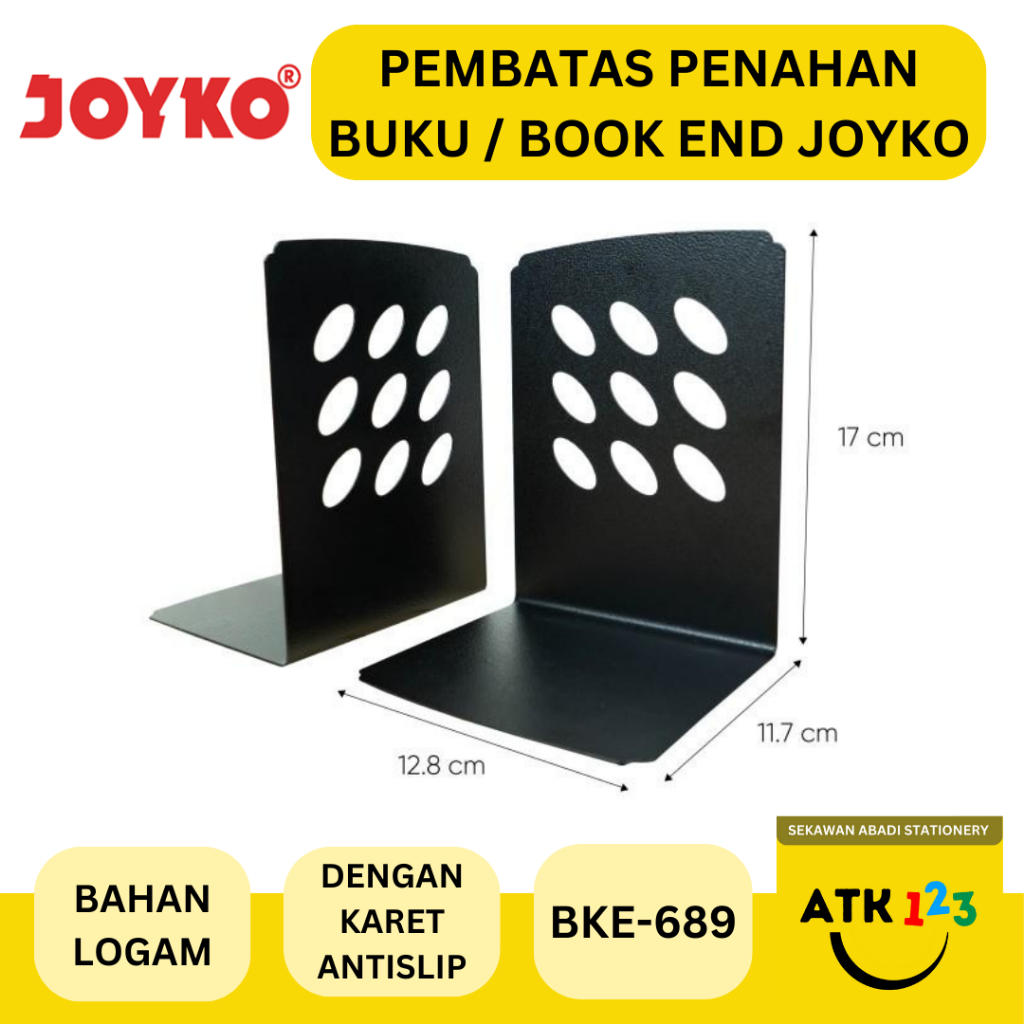 

JOYKO Pembatas Penahan Buku / Book End Merk Joyko Anti Slip BKE-689