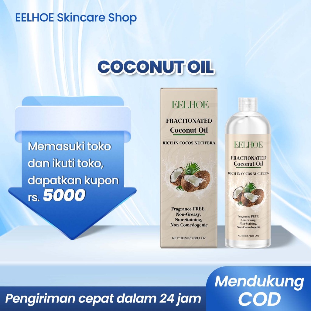 EELHOE Coconut Oil rambut 100ML coconut oil  When used on hair