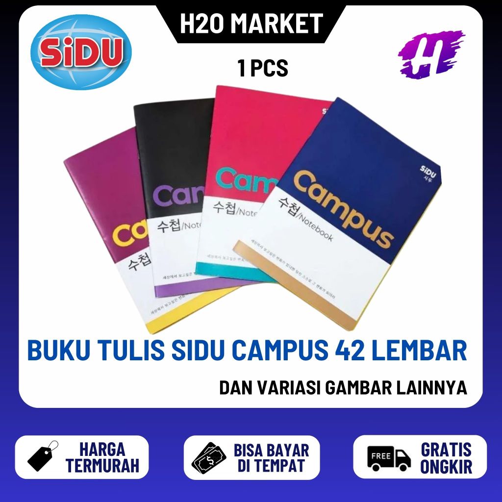 

❤️H2O❤️ Buku Tulis SiDU Campus 42 Lembar (1 pc)