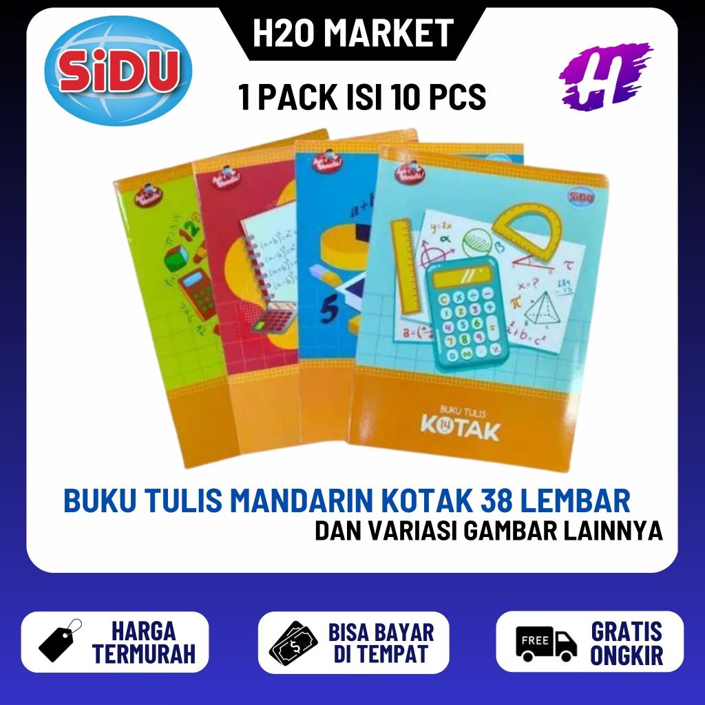 

❤️H2O❤️ BUKU TULIS MANDARIN KOTAK BESAR SIDU ( 1 PAK = 10 PCS )