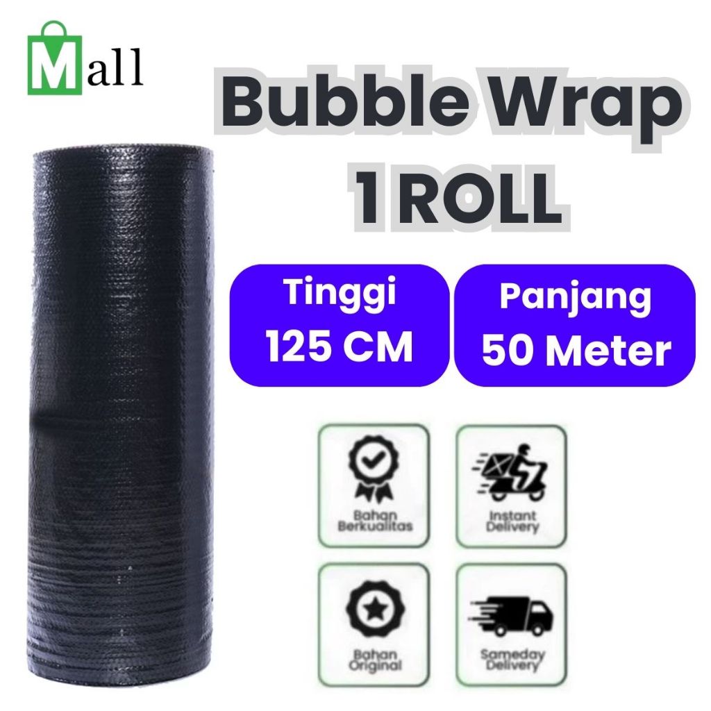 

Bubble Packing 1 Roll 125cm x 50m Hitam Pekat