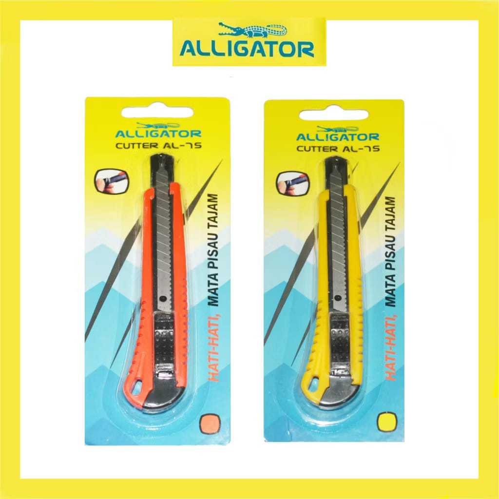 

Alligator Cutter Kecil AL-7s Merah dan Kuning / Pisau Cutter / Blade Snapper