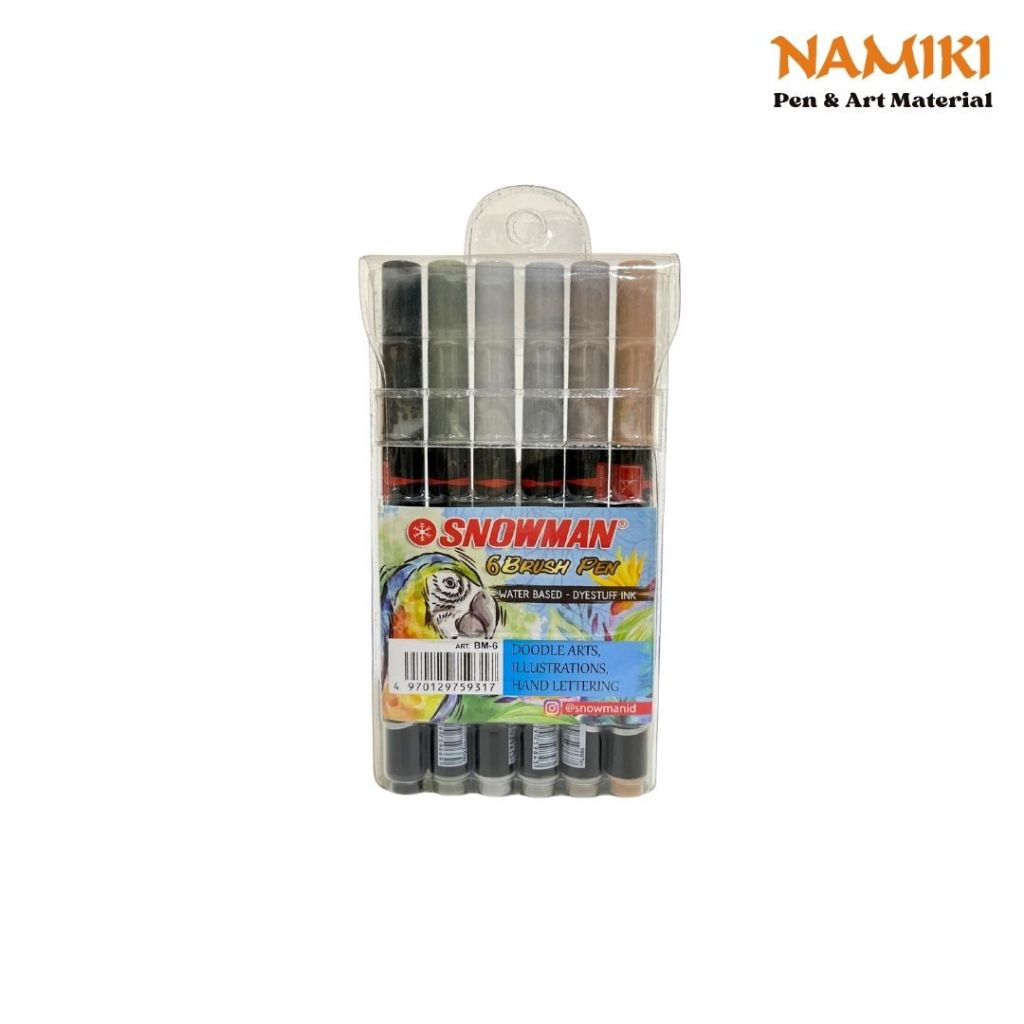 

Snowman Brush Pen set 6