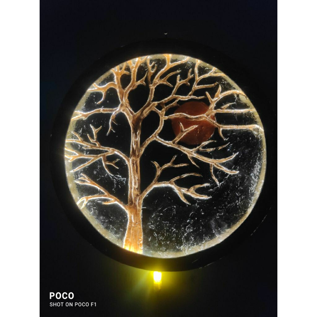 hiasan dinding motif pohon