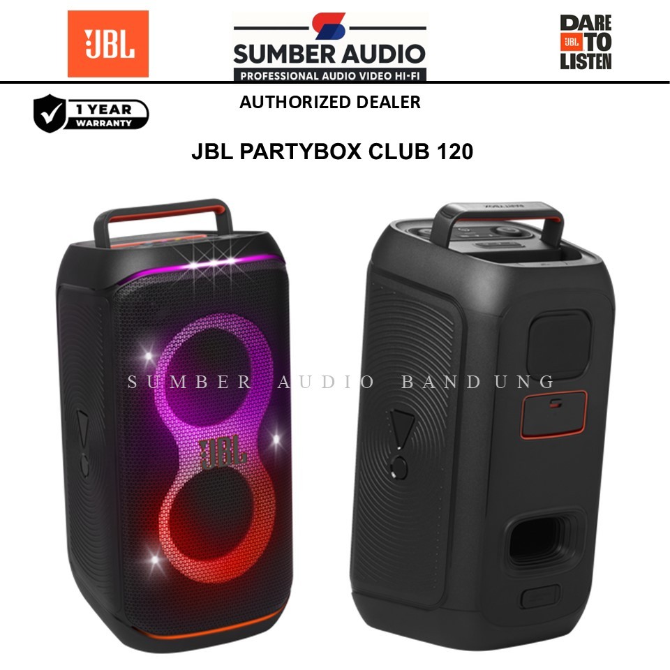 JBL Partybox Club 120 Speaker JBL Partybox 120 Portable JBL 120  Bluetooth Led TWS Wireless Auracast