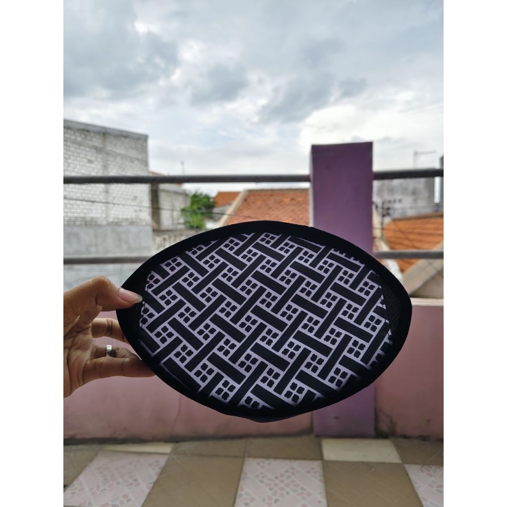 PECI AC BATIK MOTIF KOTAK BLUDRU HITAM FASHION