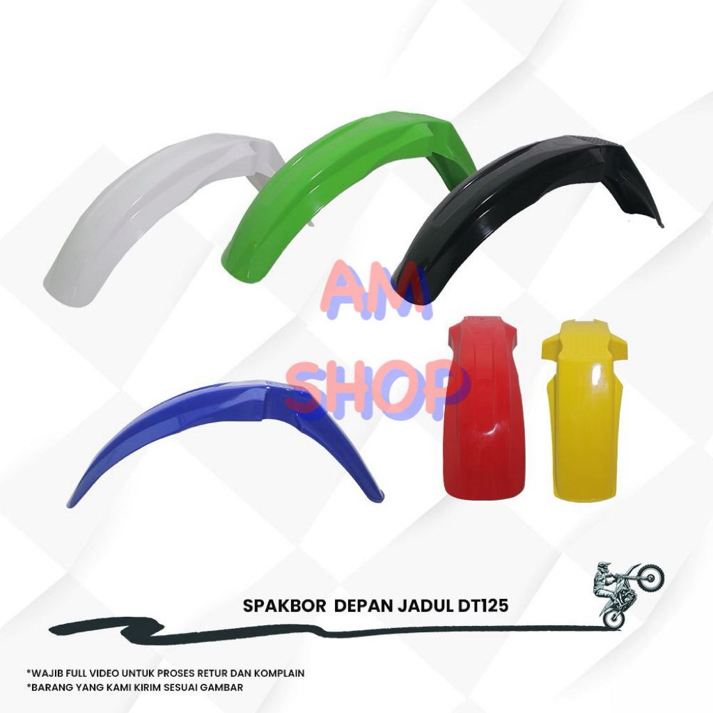 SPAKBOR DEPAN TRAIL VINTAGE JADUL  DT 125 FRONT FENDER SLEBOR TS XR XL KDX HUSQ KTM CR MTX RM TRAIL 