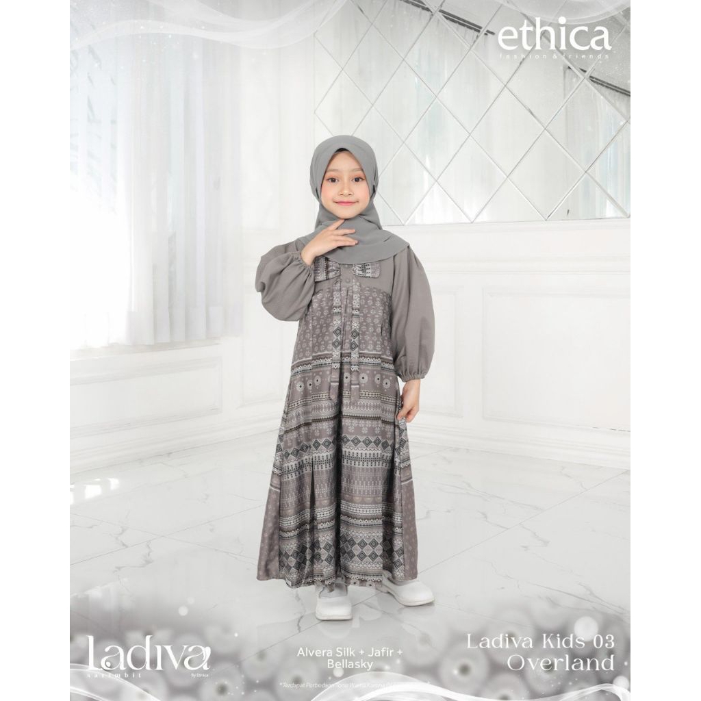 READY GAMIS ANAK set Hijab ETHICA LADIVA KIDS OVERLAND ORI BY ETHICA