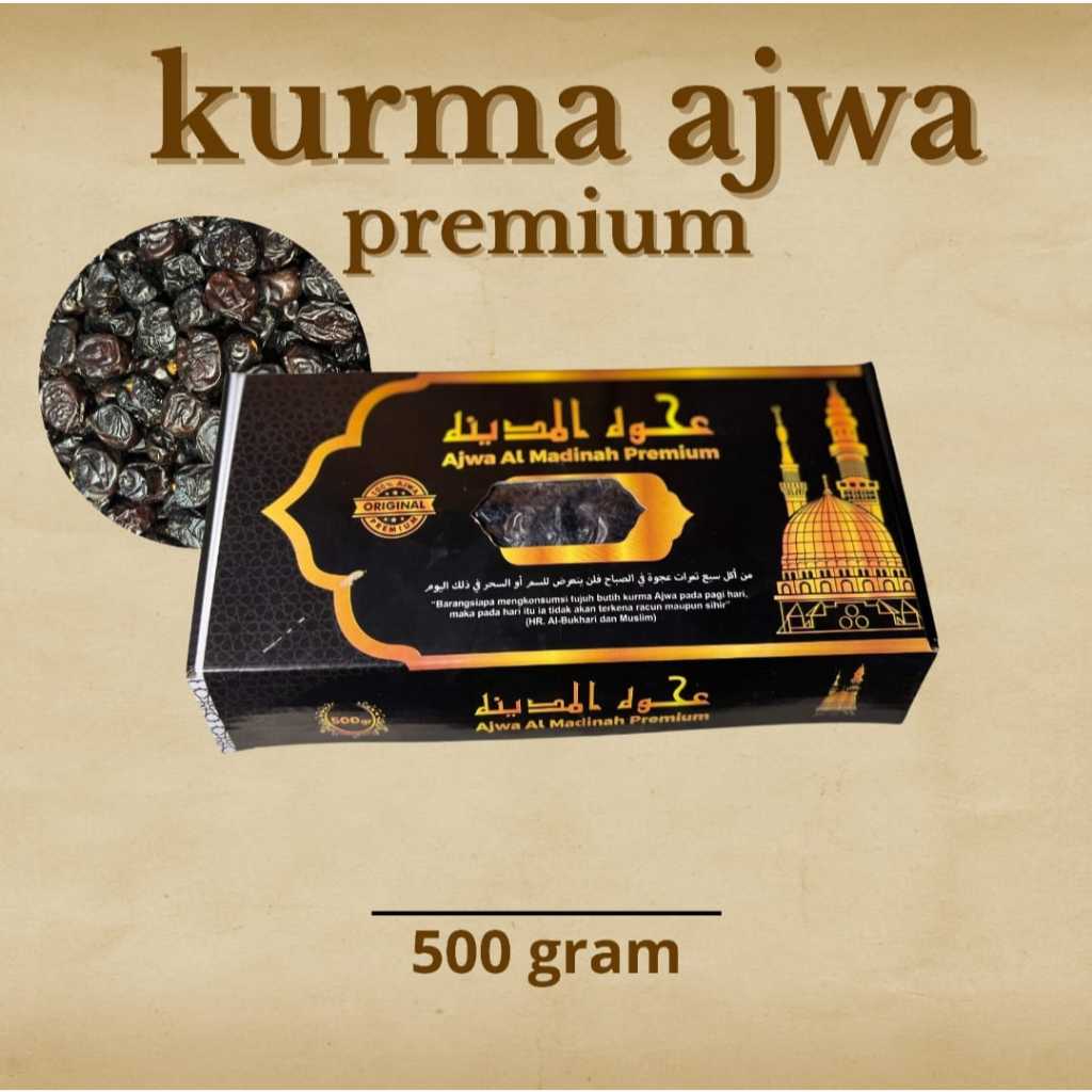 

kurma ajwa premium 500gr kurma asli madinah