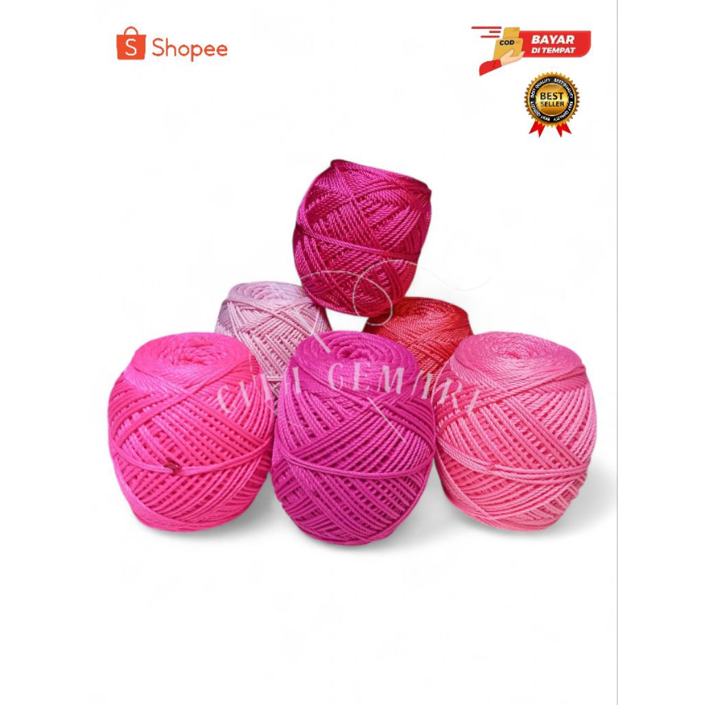 BENANG RAJUT POLYESTER KATALOG SERI PINK POLY KILAP & DOFF / BENANG RAJUT POLYESTER PILIH WARNA / BE