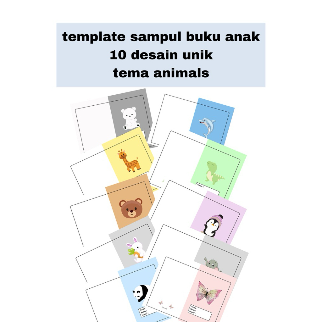 

Sampul buku anak tema animals