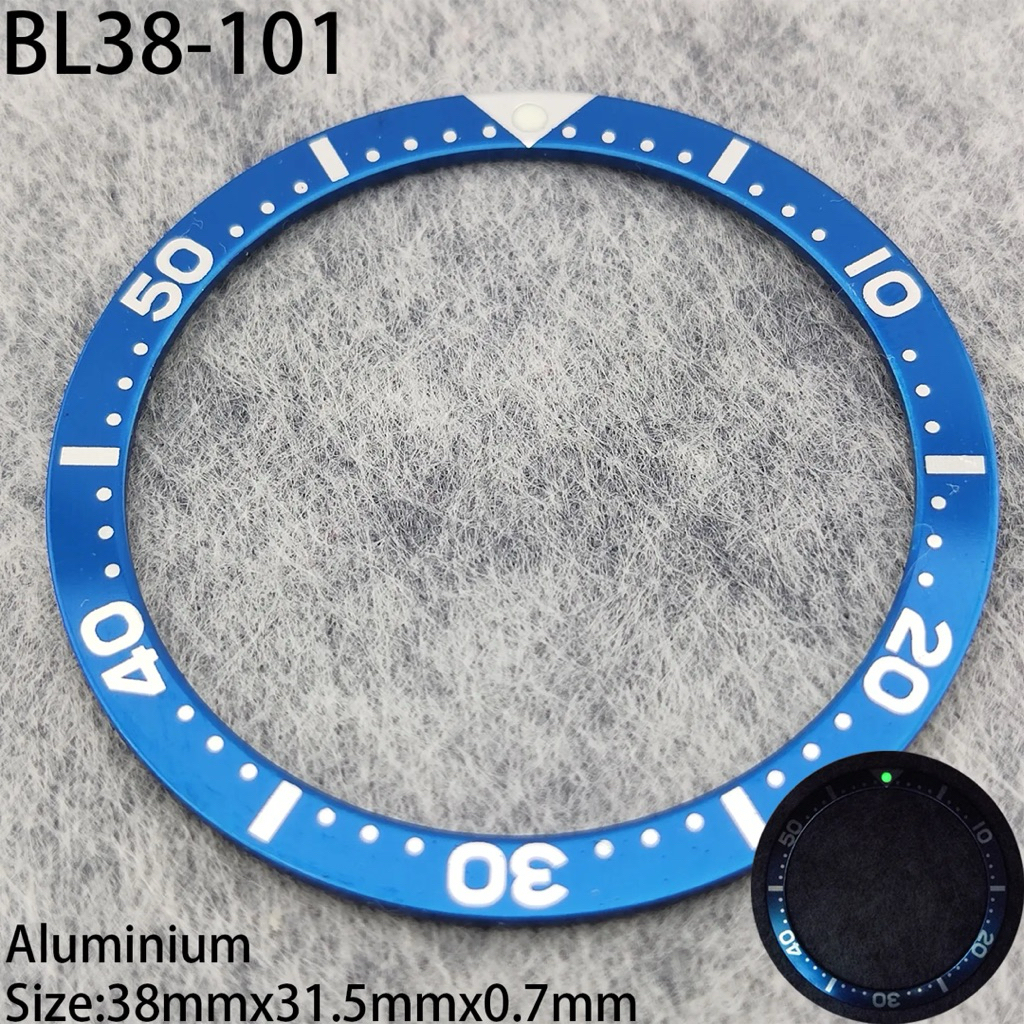 seiko 7002 insert bezel biru ring insert bezel flat untuk mod seiko skx007 skx009 skx011 38mm