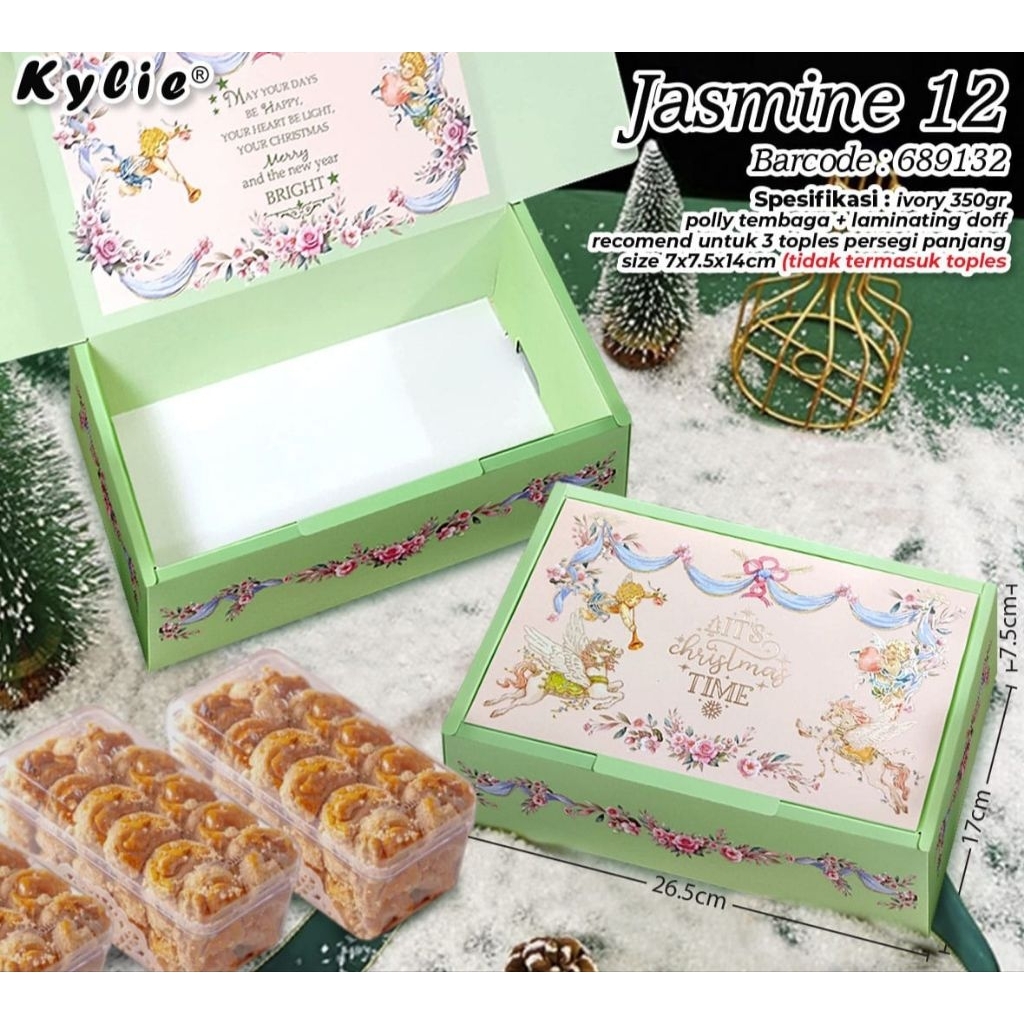 

Christmas Box Natal 3 toples 350gr persegi Panjang Box Natal Kue Kering Box cookies Natal Dus Natal Kotak Kue Natal Box Hampers Natal Box Parcel Natal Packaging Natal