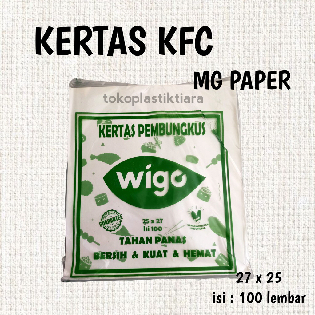 Kertas Nasi KFC Kertas Nasi uk 25x27cm
