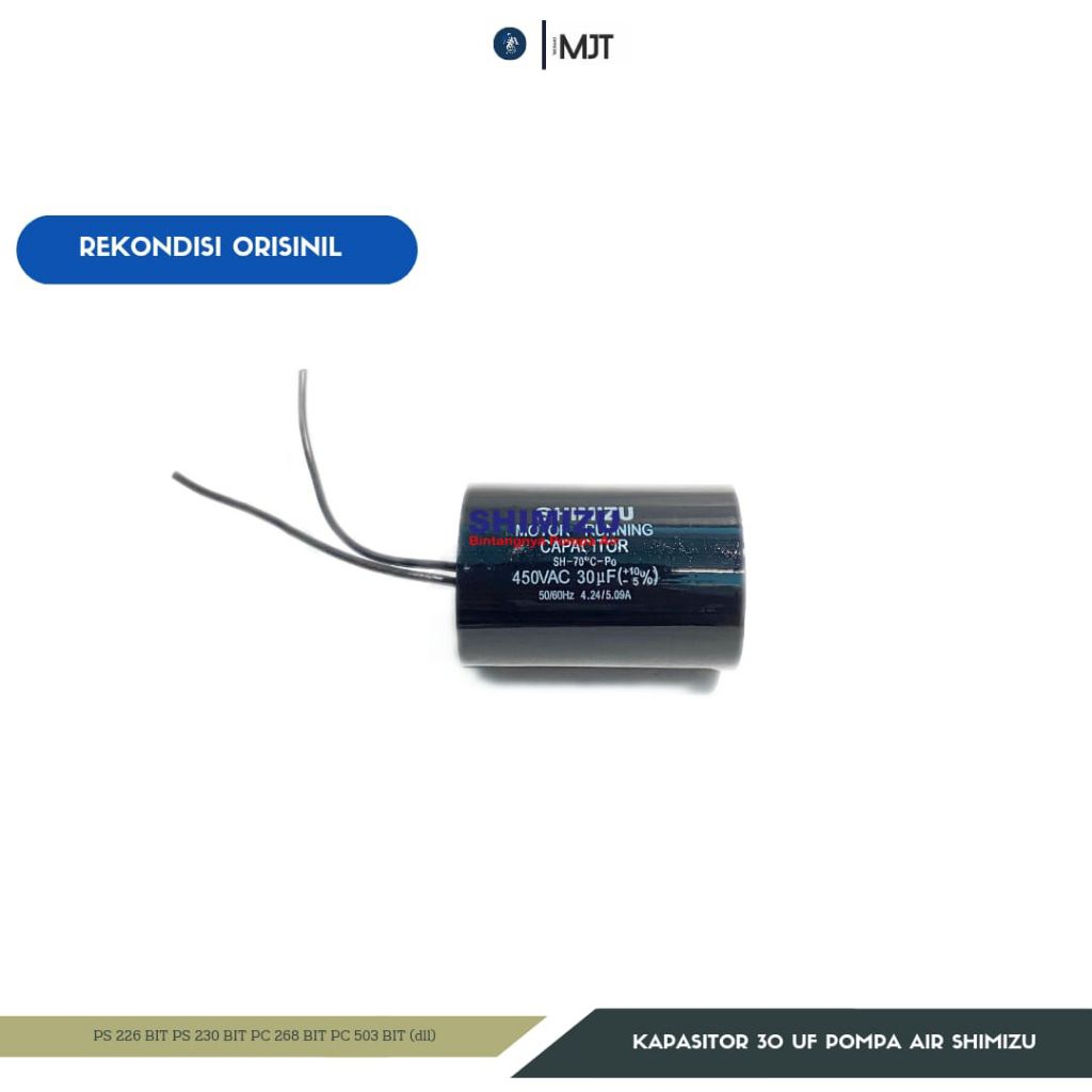 SPAREPART KAPASITOR 30 UF ORISINILL Pompa Air SHIMIZU