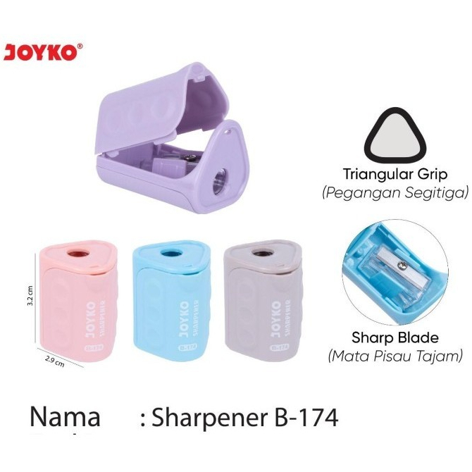 

Serutan Rautan Pensil Sharpener Joyko B-174 Warna Pastel
