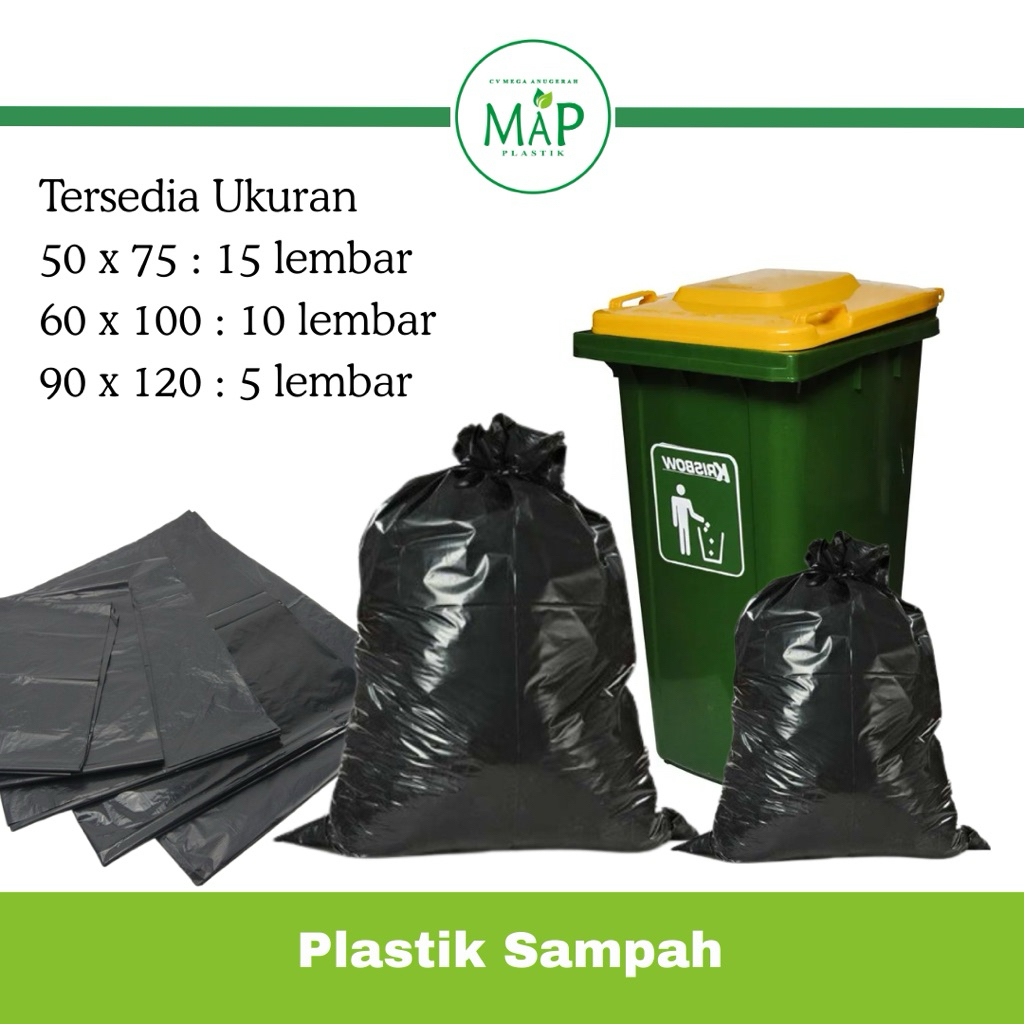 Kantong Sampah / Plastik Sampah / HD Sampah hitam / 60cm x 100cm / 90 x 120cm / 50cm x 75cm
