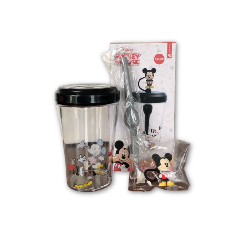 OH SOME - Gelas Minum Lucu dengan Sedotan | Gelas Minum Motif Mickey Mouse | Gelas Minum Kekinian Mo