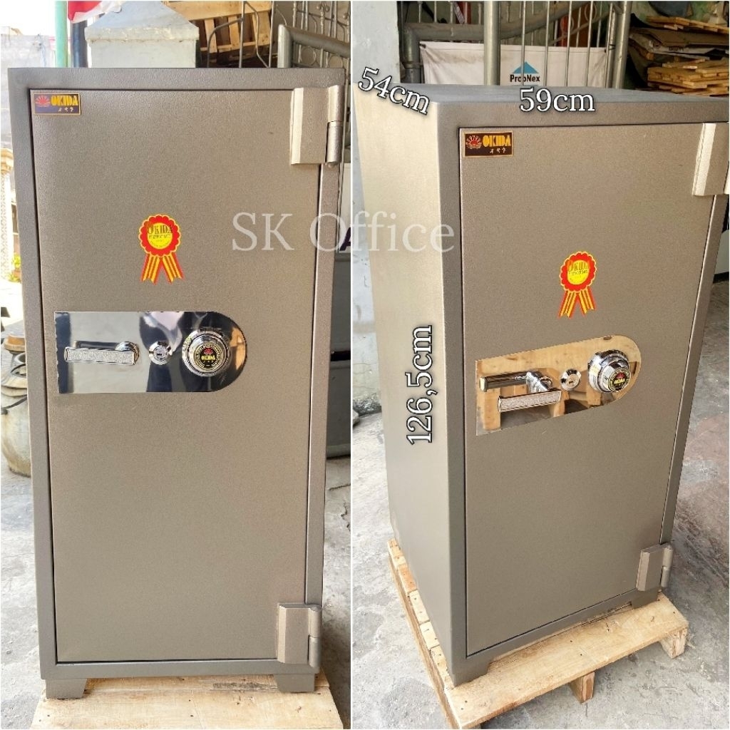 New Brankas Besar Okida Analog DS804A T.126cm Brankas Uang dan Emas Brankast Toko Emas Brankas Kanto
