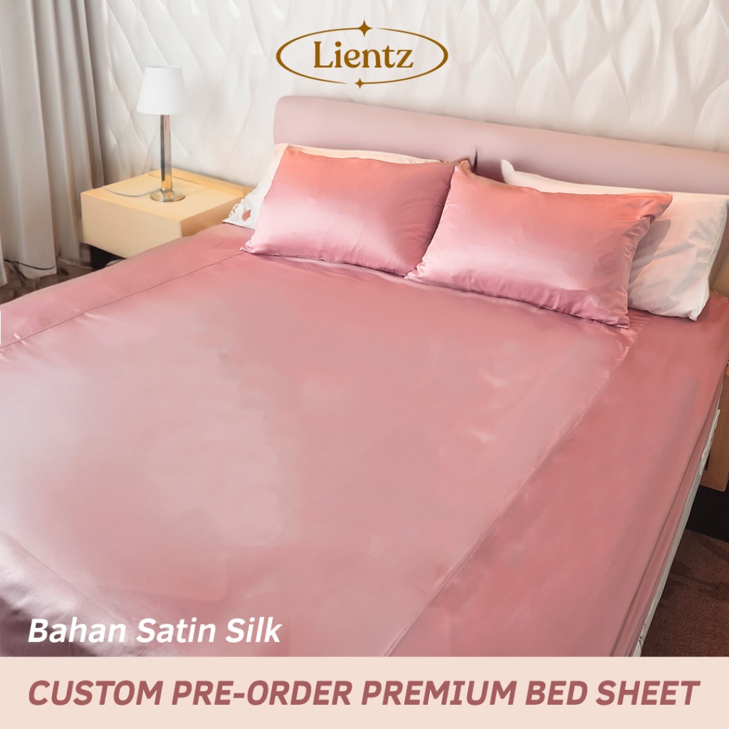 Sprei Bahan Satin Silk - Premium Bed Sheet Custom Pre Order