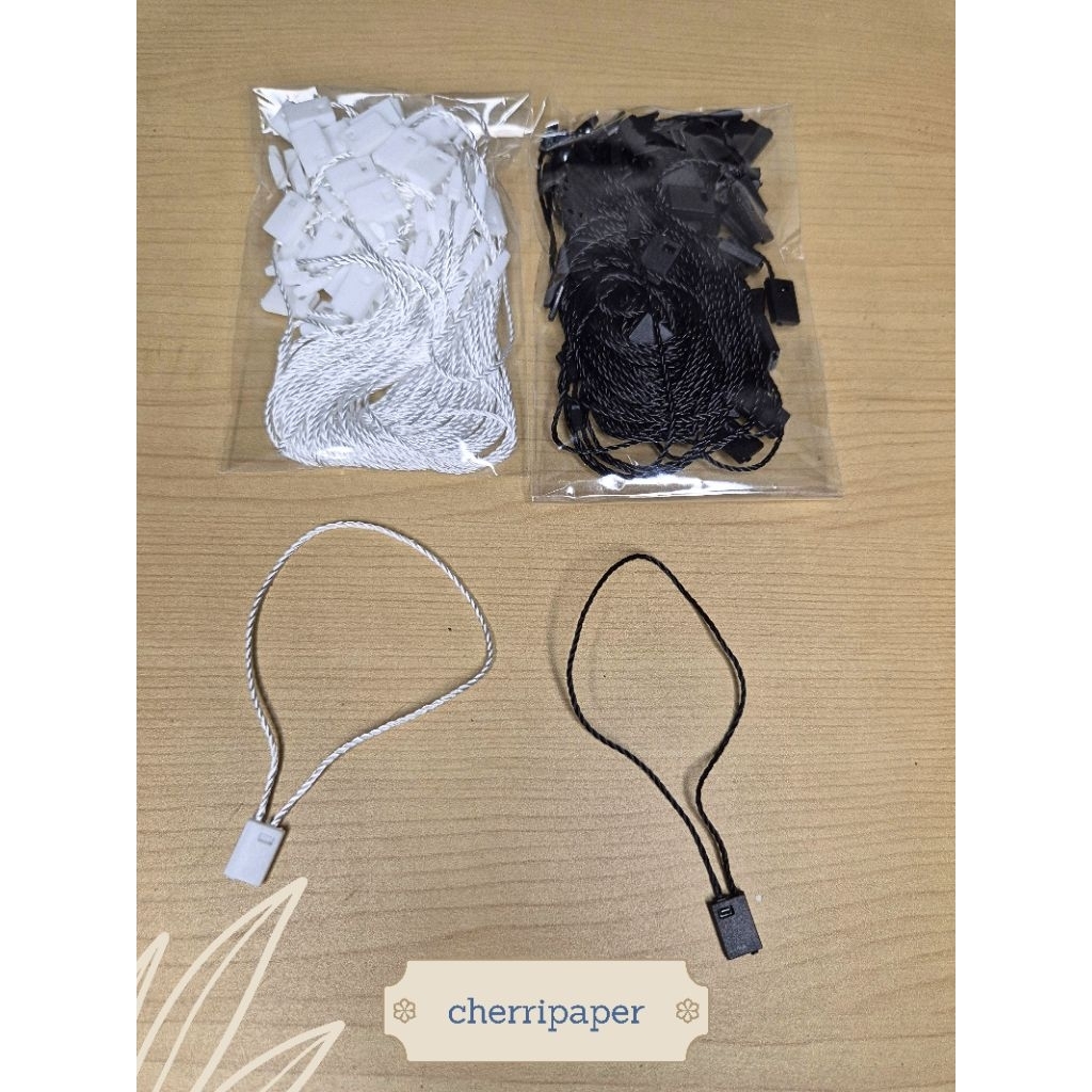 

cherripaper - Tali Hang tag Hitam Tali Hang tag Putih 50 pcs