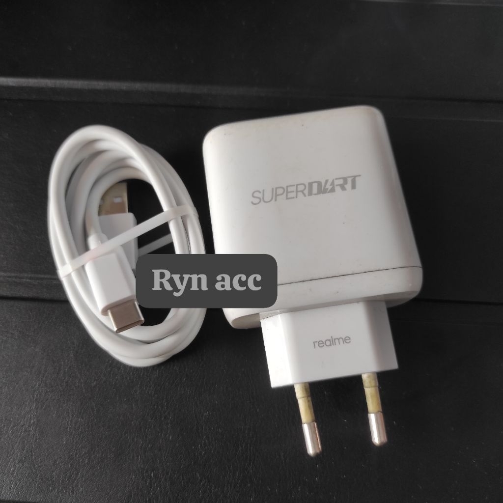 charger realme 65 watt superdart ( second bekas pakai ) original copotan