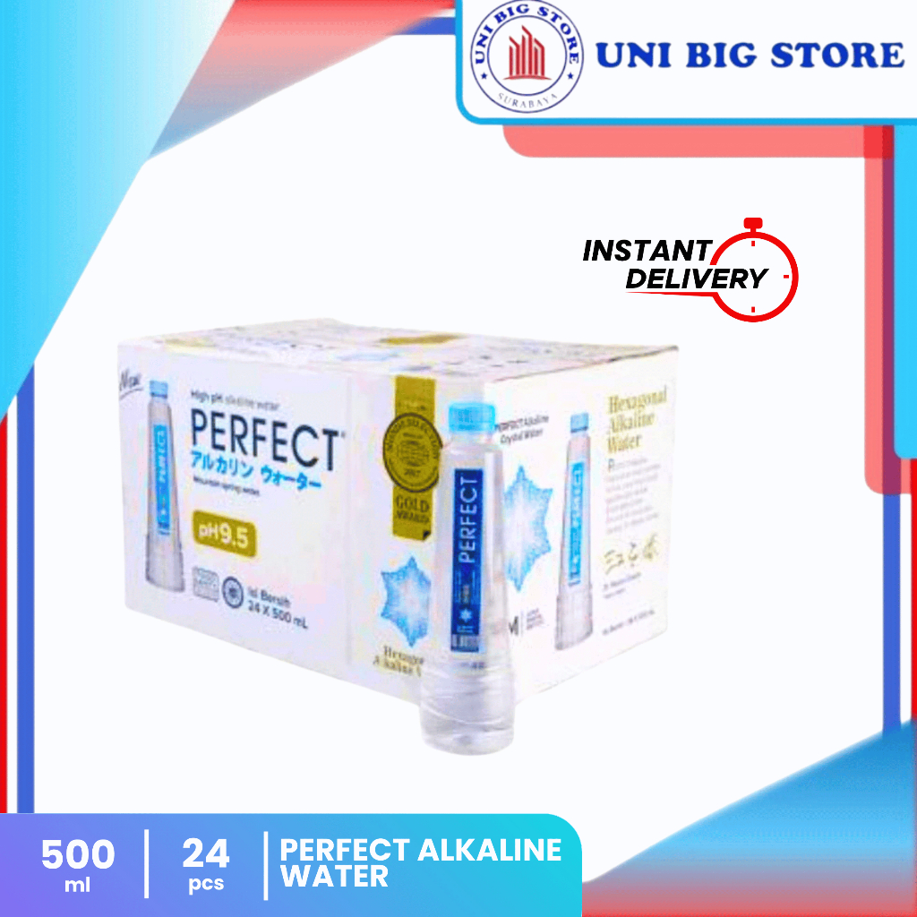 

PERFECT Air Minum Alkaline Water Ph 9.5 500 ml x 24 botol DUS KARTON