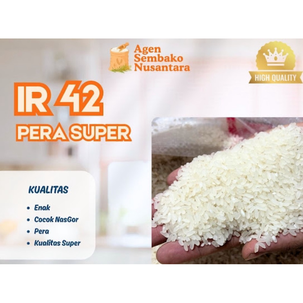 

BERAS PERA IR42 ( BERAS COCOK BUAT NASI GORENG )