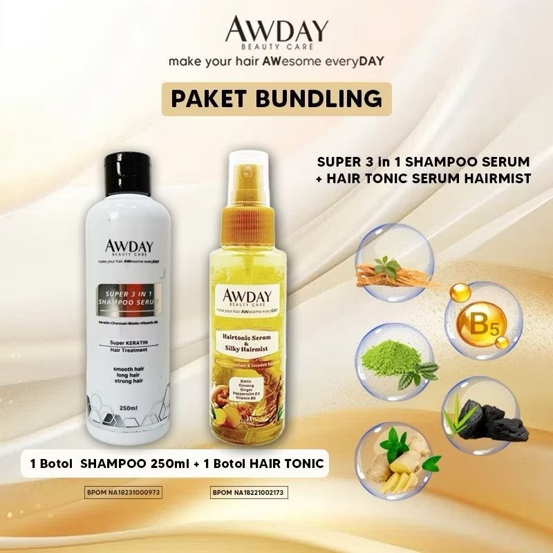PAKET HEMAT SHAMPOO KERATIN & HAIRTONIC / Keratin Hair Treatment Shampoo