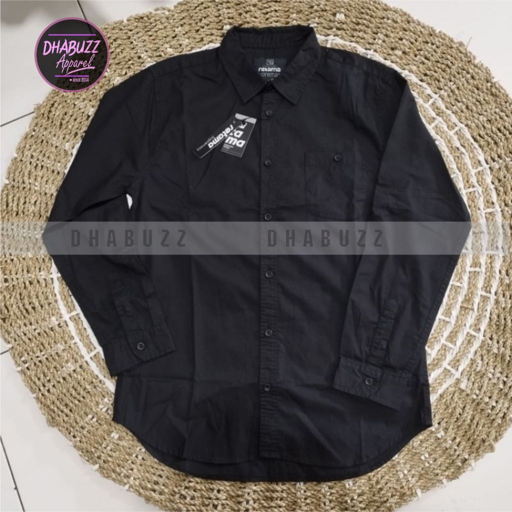 RETAMA BAJU KEMEJA FORMAL PRIA LENGAN PANJANG DAN PENDEK SPESIAL  BLACK AND WHITE ORIGINAL TERBARU