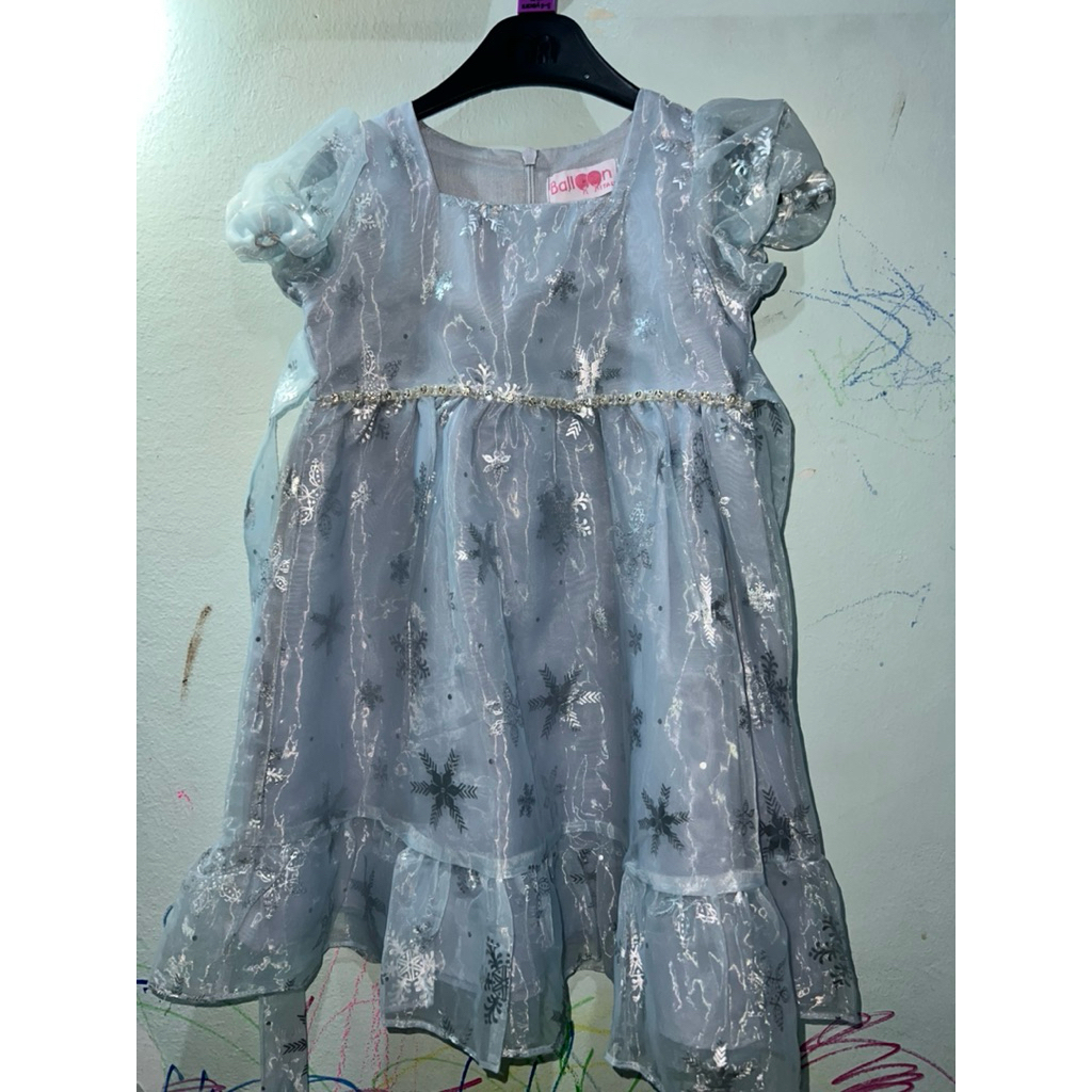Baju Ulang Tahun Elsa Frozen | Dress Anak Elsa Frozen | Dress Anak Brand Balloons Italy