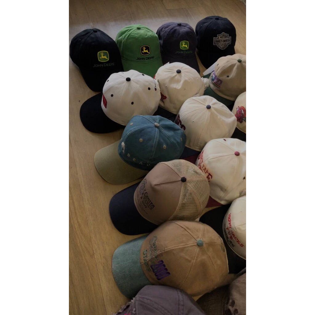 topi vintage BACA DESKRIPSI usa two tone simple cap commando harley davidson john deer hat cap ameri