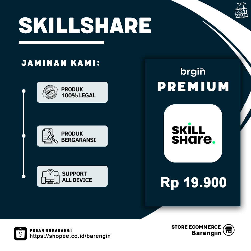 Skillshare 1 Tahun Private Bergaransi - Skill Share Online Courses Online Class Softskill Improvemen