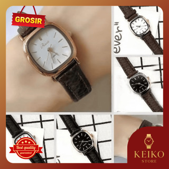 ALOY ANKL009 - Jam Tangan GROSIRAN Wanita Gaya Retro Bisnis Casual Dial Segi Fashion Analog Quartz S