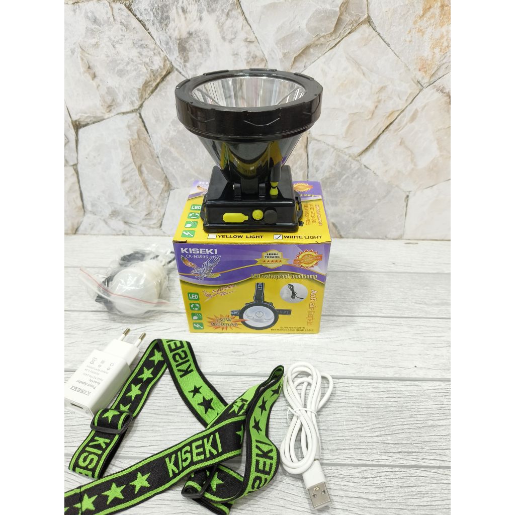 KISEKI CK-N393S CLASSIC LED WATERPROOF HEADLAMP KISEKI 150W / Senter Kepala Super Terang