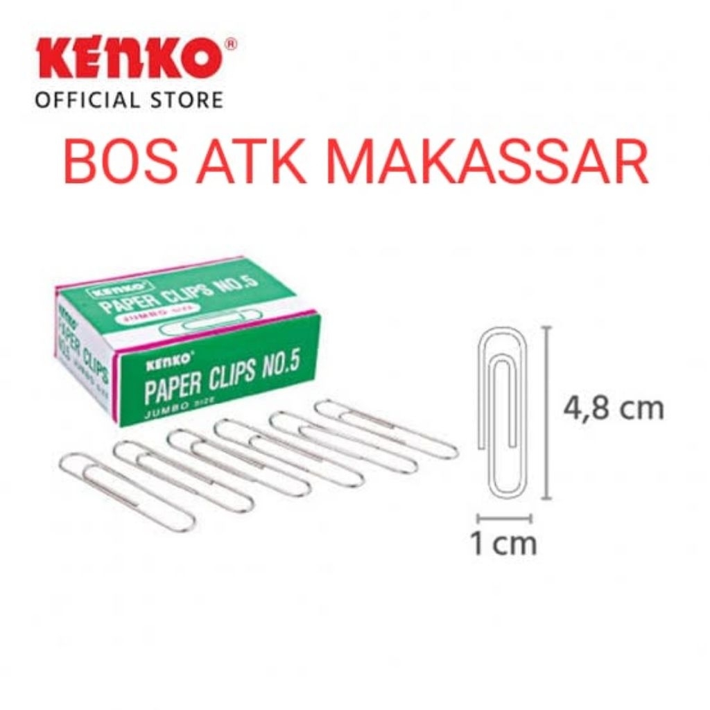 

[PCS] PAPER CLIPS NO.5 JUMBO KENKO / TRIGONAL CLIP PAPER CLIP NO5 / PENJEPIT KERTAS NO 5 JUMBO KENKO