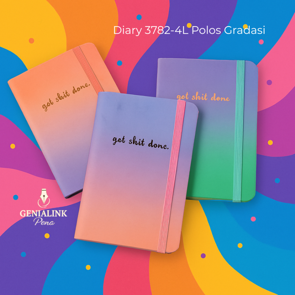 

buku diary / buku catatan / buku tulis/buku agenda A6 3782-4L Polos Gradasi