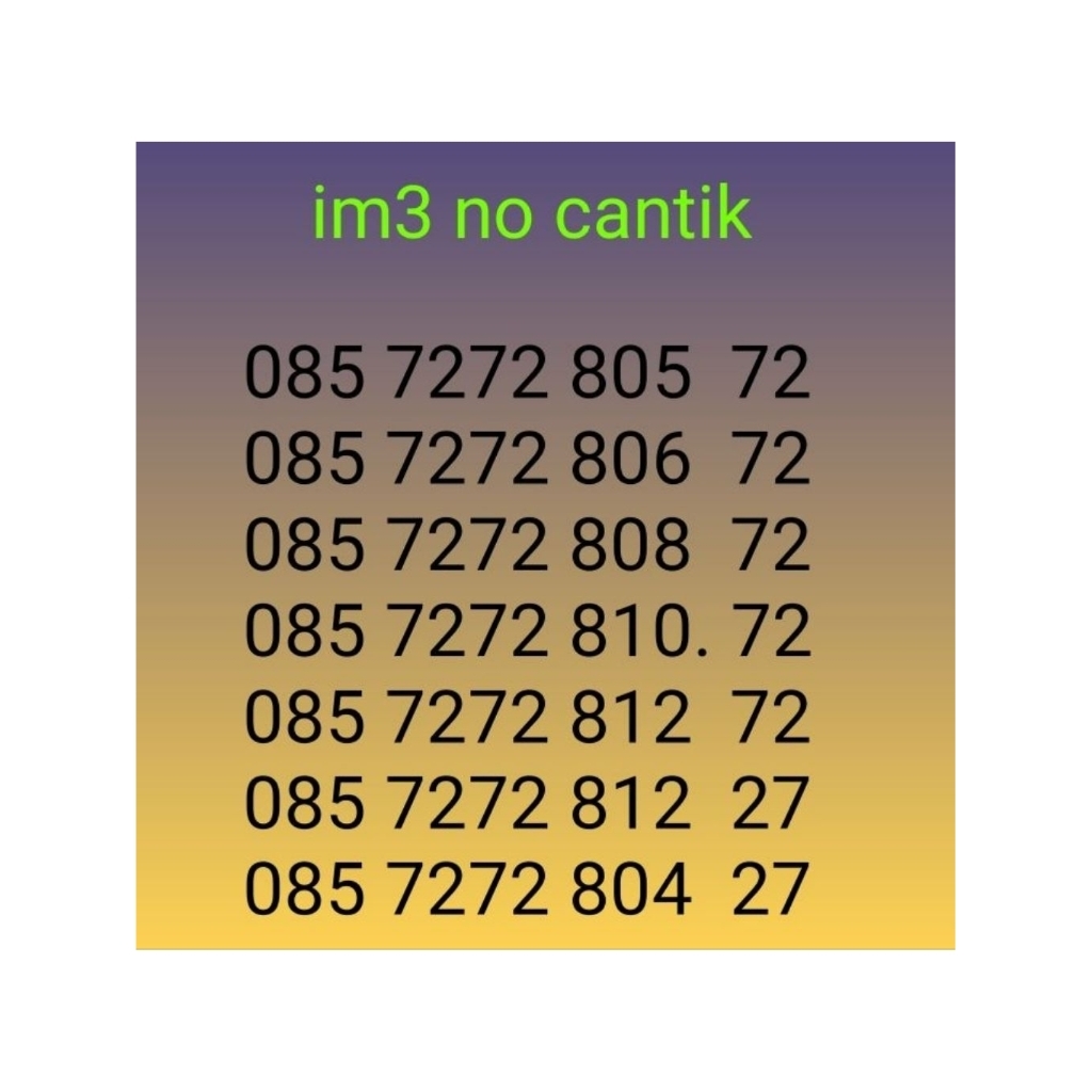 Indosat IM3 no cantik