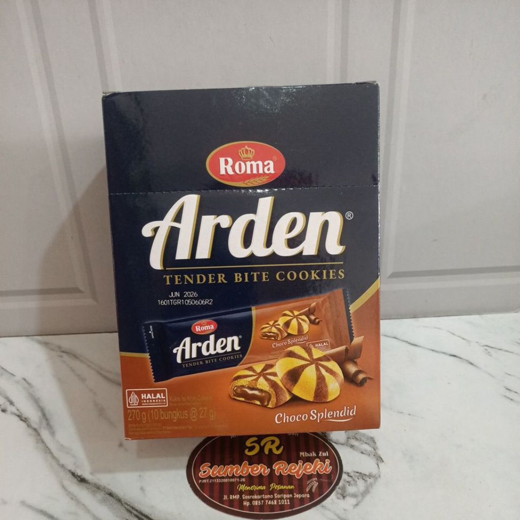 

ROMA ARDEN TENDER BITE COOKIES RASA COKELAT ISI 10 BUNGKUS