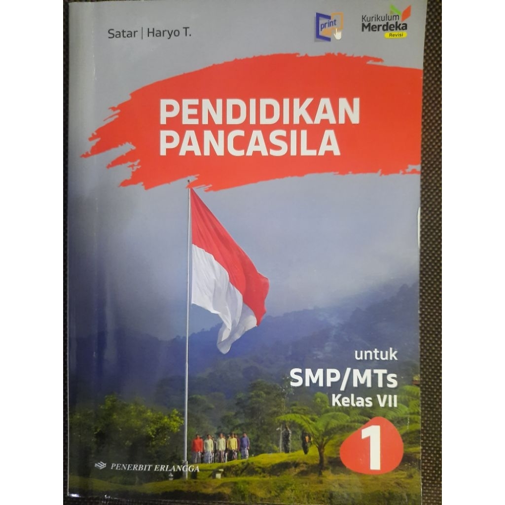 Buku PPKN kelas 7 kurikulum merdeka revisi(preloved)